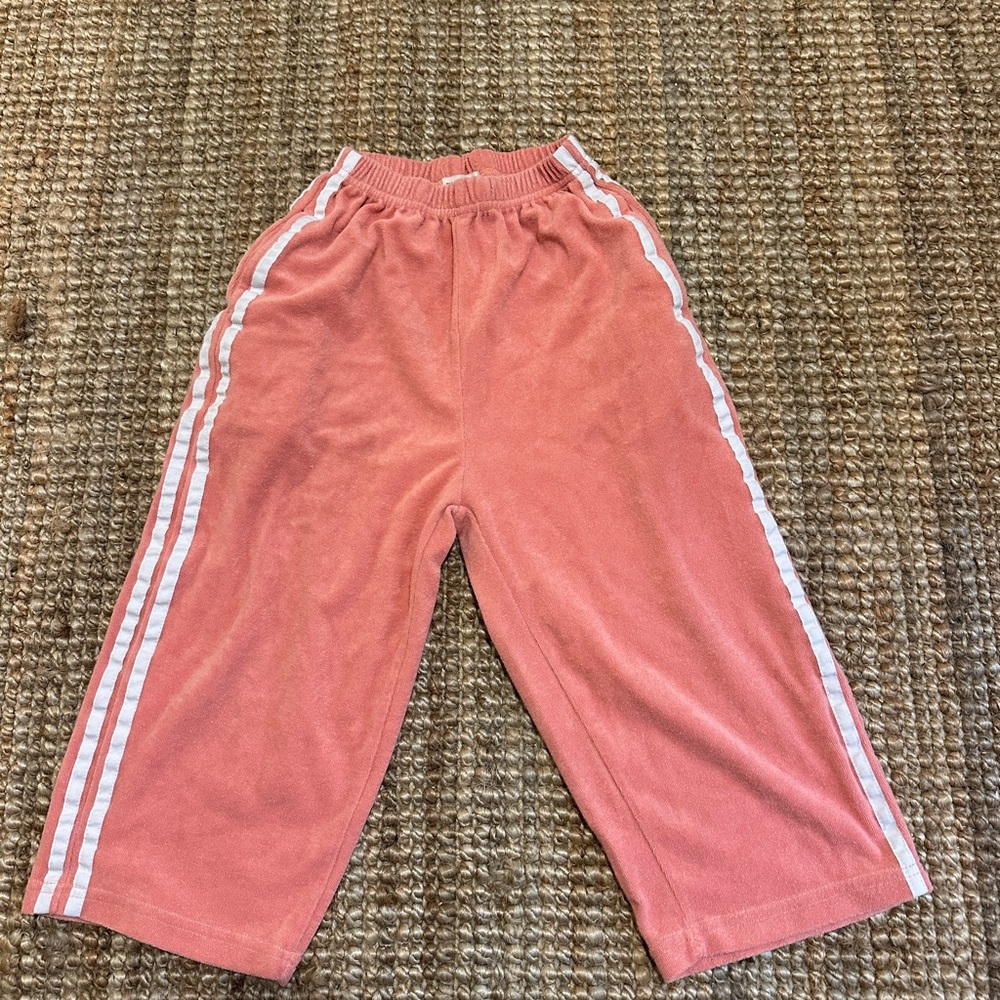 Ziggy Zaza the twin stripe terry pant in Coral